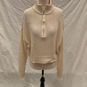 Aerie Cream Knit Turtleneck Sweater